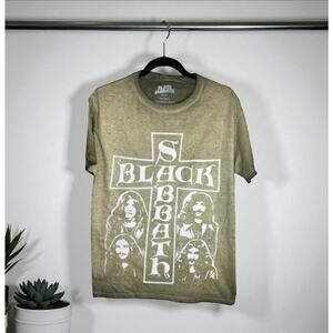 Black Sabbath Cotton Short Sleeve Crew Neck Graphic T-Shirt Green Men's M NWT